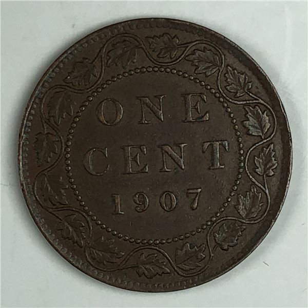 Canadian Large Cent 1907 EF+