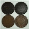 Image 1 : Group of 4 Canadian Large Cents