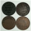 Image 1 : Group of 4 Canadian Large Cents
