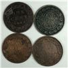 Image 1 : Group of 4 Canadian Large Cents