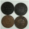 Image 1 : Group of 4 Canadian Large Cents