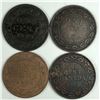 Image 1 : Group of 4 Canadian Large Cents