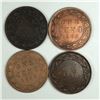 Image 1 : Group of 4 Canadian Large Cents