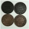 Image 1 : Group of 4 Canadian Large Cents