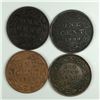 Image 1 : Group of 4 Canadian Large Cents