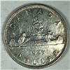 Image 1 : 1947 Blunt King George VI Canadian Silver Dollar