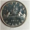 Image 1 : 1953 Queen Elizabeth II Canadian Silver Dollar SS UNC