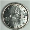 Image 1 : 1955 Queen Elizabeth II Canadian Silver Dollar Choice UNC Blast White