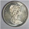 Image 2 : 1966 Queen Elizabeth II Canadian Silver Dollar UNC