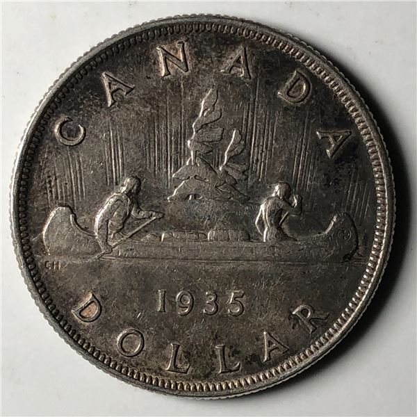 1935 King George V Canadian Silver Dollar