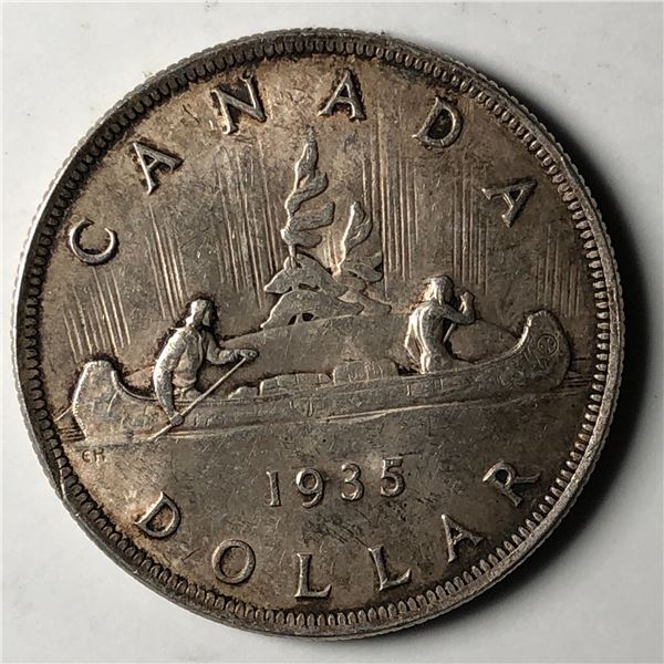 1935 King George V Canadian Silver Dollar 626
