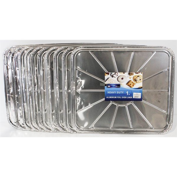 10 HEAVY DUTY ALUMINUM OVEN LINERS