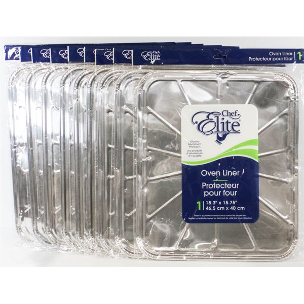 9 HEAVY DUTY ALUMINUM OVEN LINERS