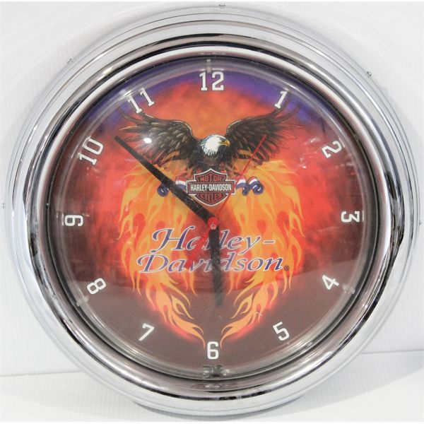 HARLEY DAVIDSON CLOCK - WORKING