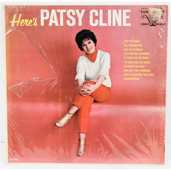 HERE'S PATSY CLINE 33 RPM LP RECORD