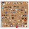 Image 1 : 100 COLLECTOR PINS ON 12 X 12 CORKBOARD