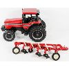 Image 1 : VINTAGE CASE IHC 7130 MFWD TRACTOR W/ 4 BOTTOM PLOW