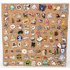 Image 1 : 100 COLLECTOR PINS ON 12 X 12 CORKBOARD