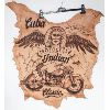 Image 1 : HAND CRAFTED LEATHER INDIAN MOTORCYCLE WALL HANGING