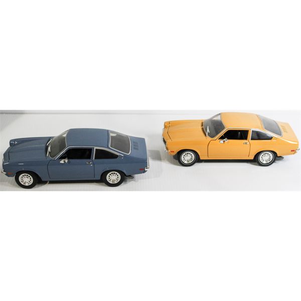 2 RARE VINTAGE ERTL CHEVY VEGA DIECAST CARS