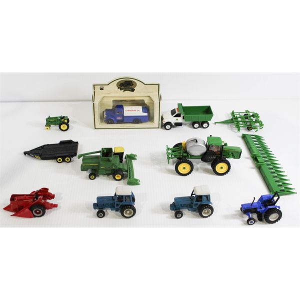 ASST. TOY FARM EQUIPMENT STANDARD OIL TRUCK ETC.