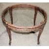 Image 1 : HAND CRAFTED WOODEN 28" DIAMETER TABLE W/ GLASS TOP