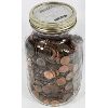 Image 1 : APPROX. 10LB OF PENNIES IN CANADIAN MASON JAR