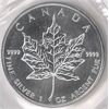 Image 1 : CANADA 1 OZ 9999 FINE SILVER MAPLE LEAF COIN