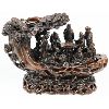 Image 1 : CHINESE CARVING DEPICTING GAME OF MAHJONG