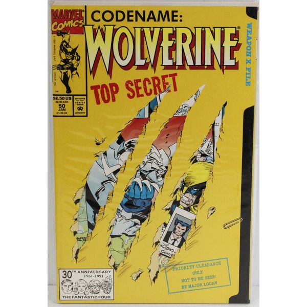 MARVEL CODE NAME WOLVERINE TOP SECRET 30TH 