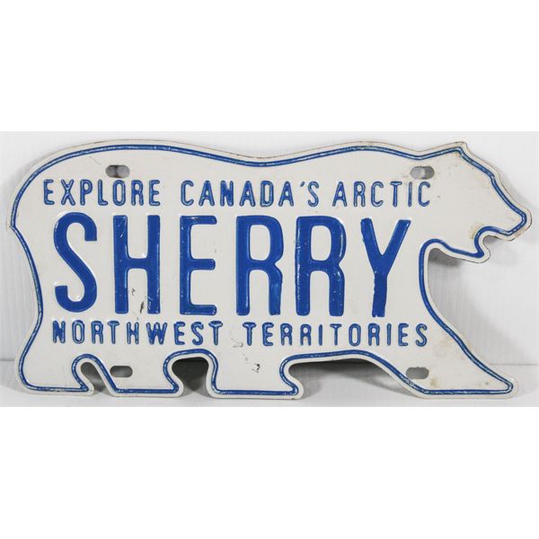 VINTAGE PERSONALIZED NWT POLAR BEAR LICENSE PLATE