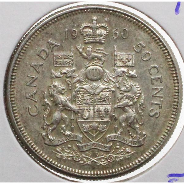 1960 CANADIAN SILVER 50 CENT COIN