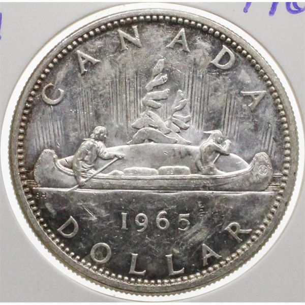 1965 CANADIAN SILVER 1 DOLLAR COIN