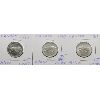 Image 1 : THREE 1967 SILVER CANADIAN 25 CENT COINS