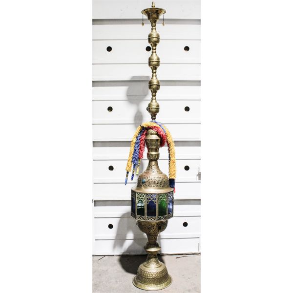 HUGE!! TURKISH LAMP STYLE BRASS HOOKAH - APPROX 8' H