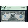 Image 1 : 1899 $1 Black Eagle Silver Certificate PCGS 58PPQ