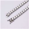 Image 5 : Plated Rhodium 36.00ctw White E-F Fire Moissanite Necklace