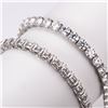 Image 7 : Plated Rhodium 36.00ctw White E-F Fire Moissanite Necklace