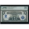 1899 $2 Mini Porthole Silver Certificate PMG 35