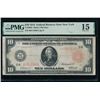 1914 $10 Red Seal New York FRN PMG 15
