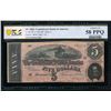 Image 1 : 1864 $5 T-69 Confederate PCGS 58PPQ
