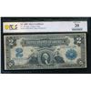 1899 $2 Mini Porthole Silver Certificate PCGS 20