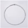 Plated Rhodium 36.00ctw White E-F Fire Moissanite Necklace