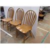 Image 2 : *(3) Wooden Dining Room Chairs (1 Needs Repair)