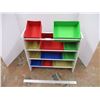 Image 1 : *Kid's Storage Rack w/ (11) Colourful Fabric Bins (22" tall)