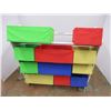 Image 3 : *Kid's Storage Rack w/ (11) Colourful Fabric Bins (22" tall)