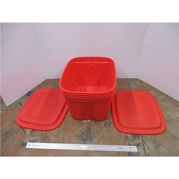 *(4) Totes w/ 2-Lids