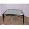 Image 2 : *Crackle Glass Coffee Table w/ Heavy Metal Base (34x22x18)