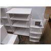 Image 4 : *(2) Stair Shaped Cube Shelves, 4-Shelf Storage Unit + Wire Racking and Plastic Bin Storage