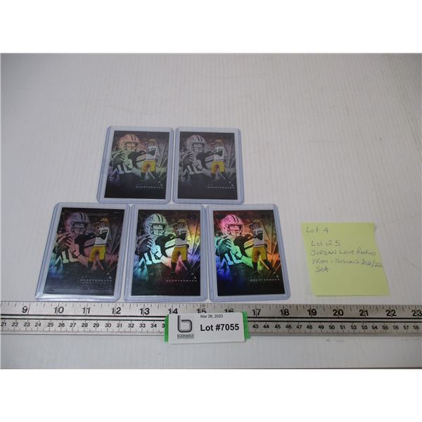 Lot of 5 Jordan Love Rookies From Illusions 2021-22